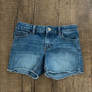 Girls GAP Classic Denim Cutoff Shorts - Medium Blue Adjustable Waist